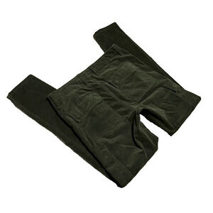 Vince Corduroy Skinny Pants $298 Sz 4 Dark Green Military Surplus Style Cargo
